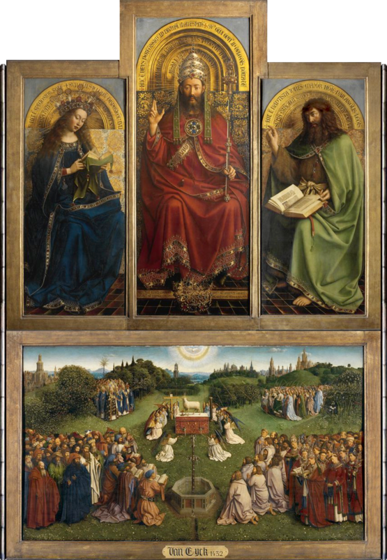 As the highlight of the tour you come face to face with the Ghent Altarpiece.